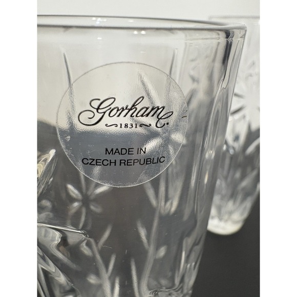 New‎ Gorham Full Lead Crystal Floral Majesty Matching Vases X 2 Bud 6x2" - Picture 2 of 9